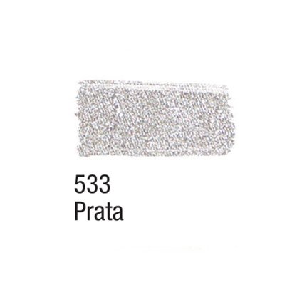 Tinta para Tecido Prata 37ml Metálica Acrilex