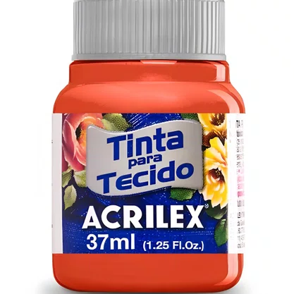 Tinta para Tecido Tangerina 37ml Acrilex