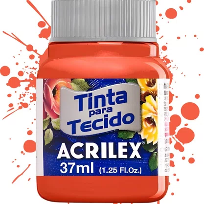 Tinta para Tecido Tangerina 37ml Acrilex