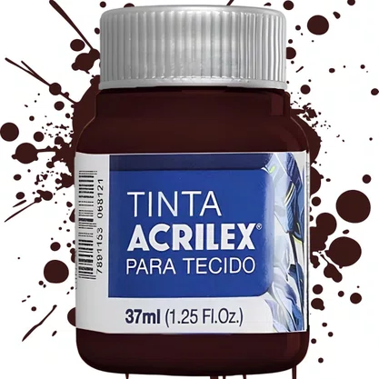 Tinta para Tecido Terra Queimada 37ml Acrilex