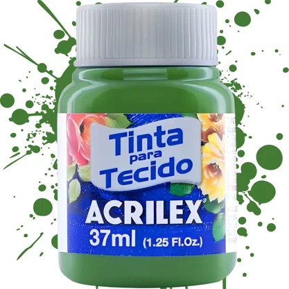 Tinta para Tecido Verde Grama Acrilex