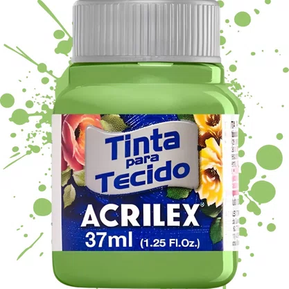 Tinta para Tecido Verde Kiwi 37ml Acrilex