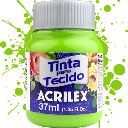 Tinta para Tecido Verde Maçã 37ml Acrilex
