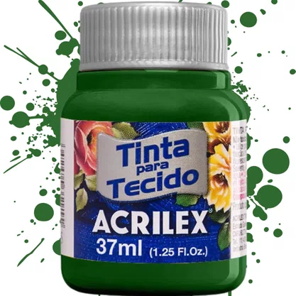 Tinta para Tecido Verde Pinheiro Acrilex