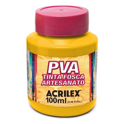 Tinta PVA Fosca 100ml Amarelo Cádmio Acrilex