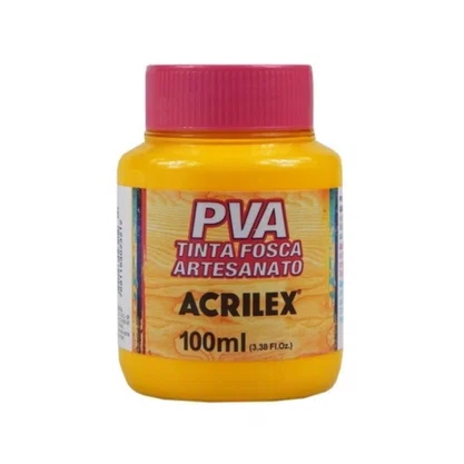 Tinta PVA Fosca 100ml Amarelo Ouro Acrilex