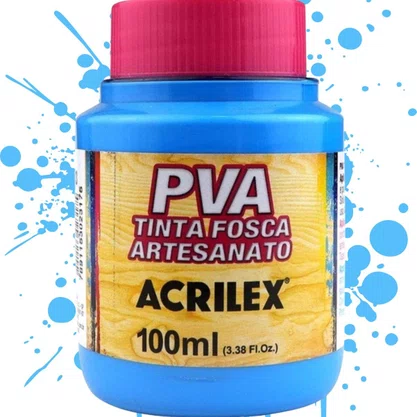Tinta PVA Fosca 100ml Azul Celeste Acrilex
