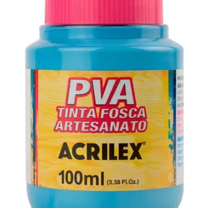 Tinta PVA Fosca 100ml Azul Cerúleo Acrilex