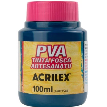 Tinta PVA Fosca 100ml Azul Petróleo Acrilex
