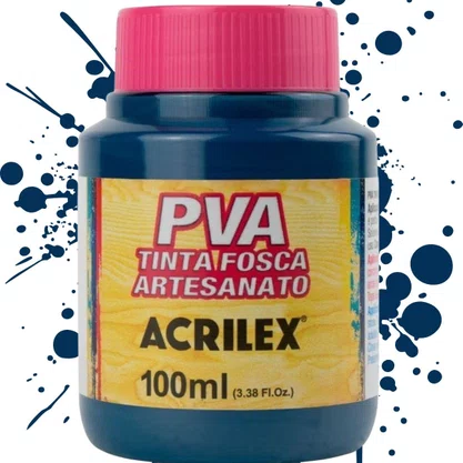 Tinta PVA Fosca 100ml Azul Petróleo Acrilex