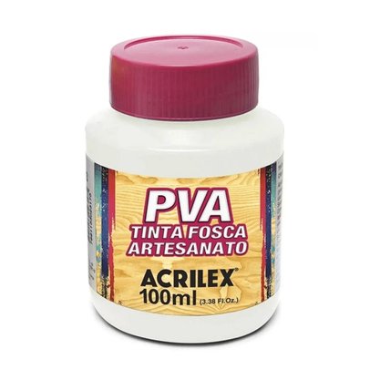 Tinta PVA Fosca 100ml Branco Acrilex