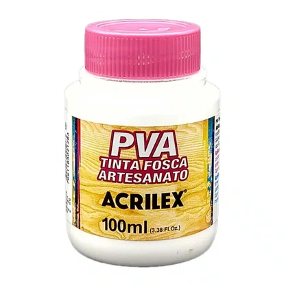 Tinta PVA Fosca 100ml Branco Acrilex