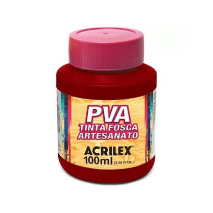 Tinta PVA Fosca 100ml Cereja Acrilex