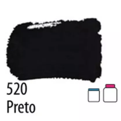 Tinta PVA Fosca 100ml Preto Acrilex
