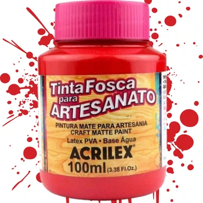 Tinta PVA Fosca 100ml Romã Acrilex