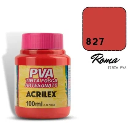 Tinta PVA Fosca 100ml Romã Acrilex