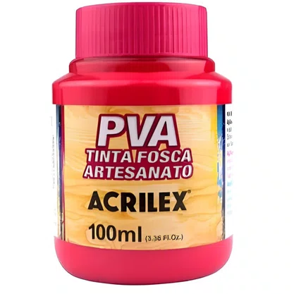Tinta PVA Fosca 100ml Rosa Escuro Acrilex