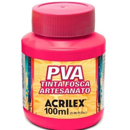 Tinta PVA Fosca 100ml Rosa Escuro Acrilex