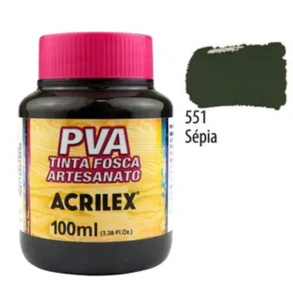 Tinta PVA Fosca 100ml Sépia Acrilex