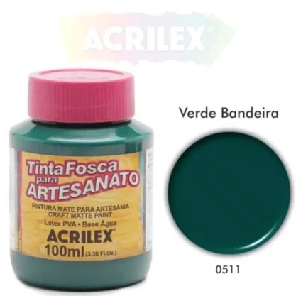 Tinta PVA Fosca 100ml Verde Bandeira Acrilex