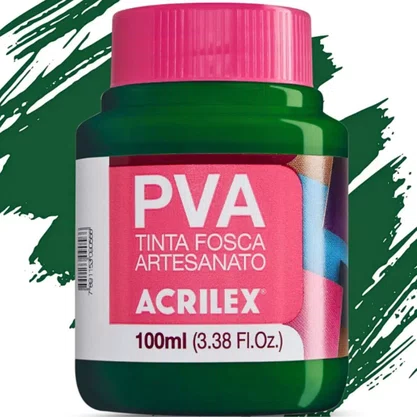 Tinta PVA Fosca 100ml Verde Musgo Acrilex