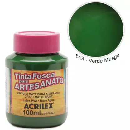 Tinta PVA Fosca 100ml Verde Musgo Acrilex