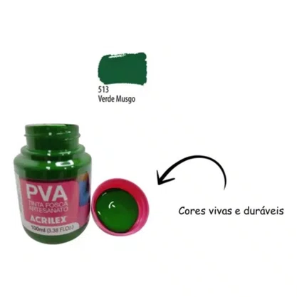 Tinta PVA Fosca 100ml Verde Musgo Acrilex