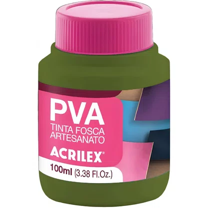Tinta PVA Fosca 100ml Verde Oliva Acrilex
