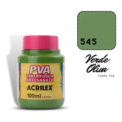 Tinta PVA Fosca 100ml Verde Oliva Acrilex