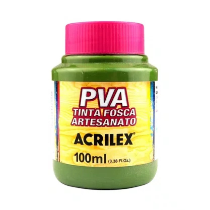 Tinta PVA Fosca 100ml Verde Oliva Acrilex