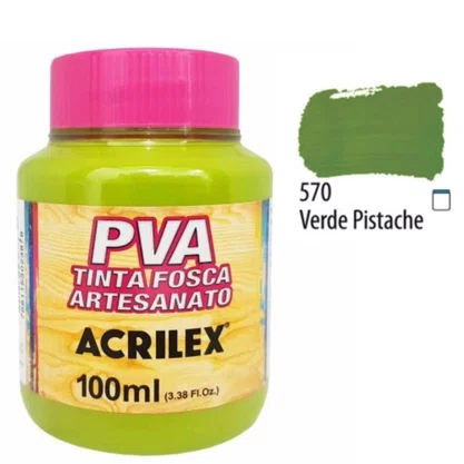 Tinta PVA Fosca 100ml Verde Pistache Acrilex