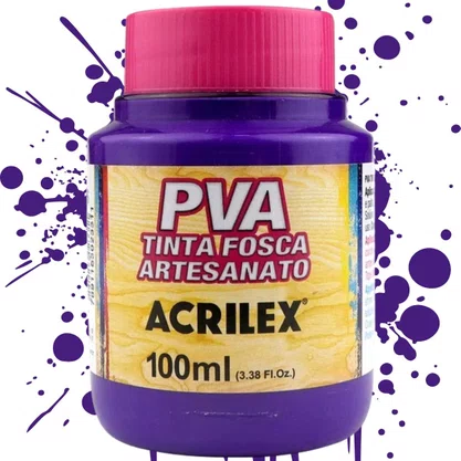 Tinta PVA Fosca 100ml Violeta Acrilex