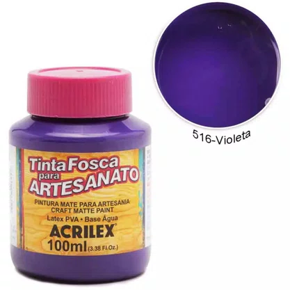 Tinta PVA Fosca 100ml Violeta Acrilex