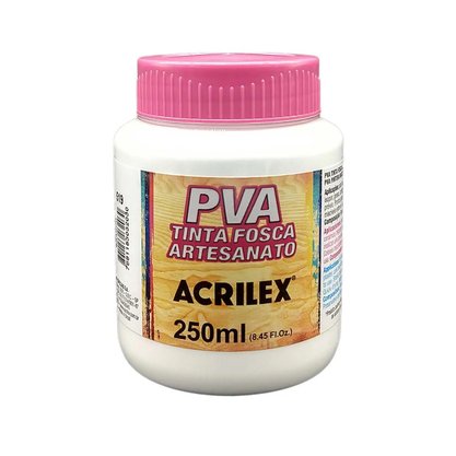 Tinta PVA Fosca 250ml Branco Acrilex