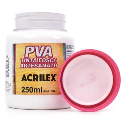 Tinta PVA Fosca 250ml Branco Acrilex
