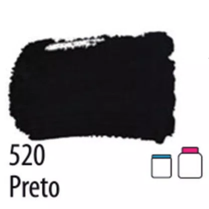 Tinta PVA Fosca 250ml Preto Acrilex