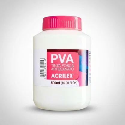 Tinta PVA Fosca 500ml Branco Acrilex