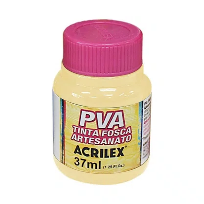 Tinta PVA Fosca Amarelo Bebê 37ml Acrilex