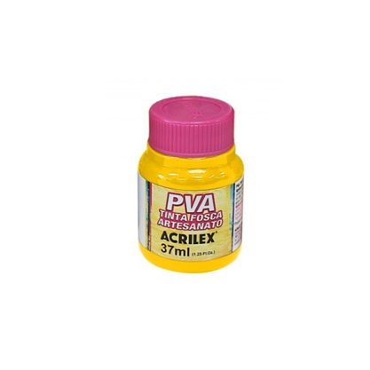 Tinta PVA Fosca Amarelo Ouro 37ml Acrilex