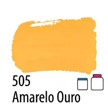 Tinta PVA Fosca Amarelo Ouro 37ml Acrilex