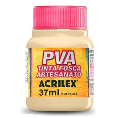 Tinta PVA Fosca Amarelo Pessego (Antigo Amarelo Pele) 37ml Acrilex