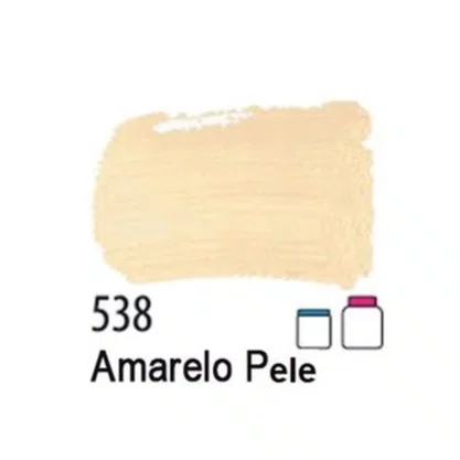 Tinta PVA Fosca Amarelo Pessego (Antigo Amarelo Pele) 37ml Acrilex