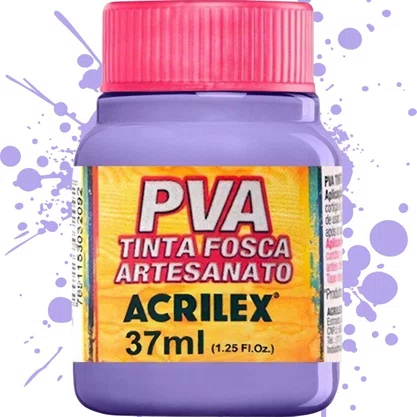 Tinta PVA Fosca Lilás 37ml Acrilex
