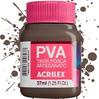 Tinta PVA Fosca Marrom 37ml Acrilex