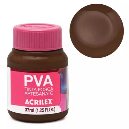 Tinta PVA Fosca Marrom Escuro 37ml Acrilex