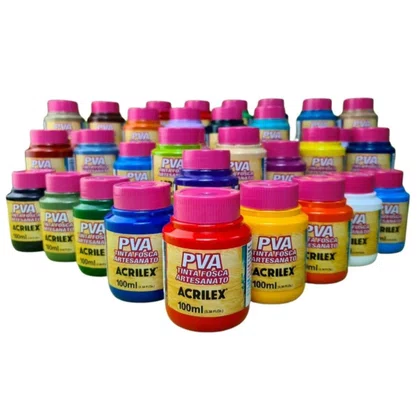 Tinta PVA Fosca Marrom Escuro 37ml Acrilex