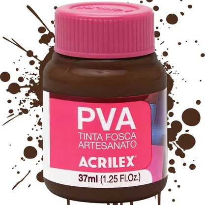 Tinta PVA Fosca Marrom Escuro 37ml Acrilex