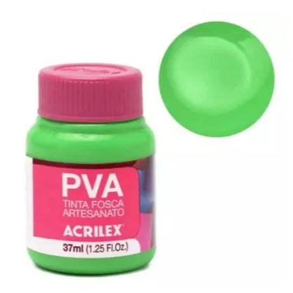 Tinta PVA Fosca Verde Folha 37ml Acrilex