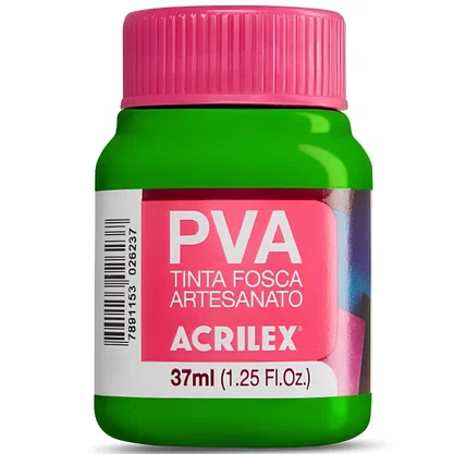 Tinta PVA Fosca Verde Folha 37ml Acrilex