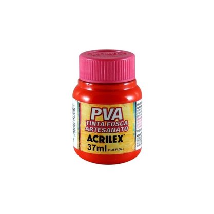 Tinta PVA Fosca Vermelho Fogo 37ml Acrilex
